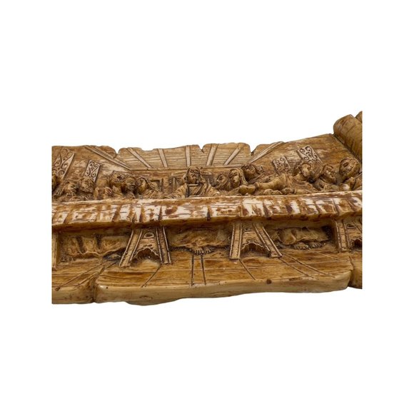 Last Supper Plaque Raised Relief 3D Resin 9" x 4.75" Christianity Upper Room - Picture 6 of 7